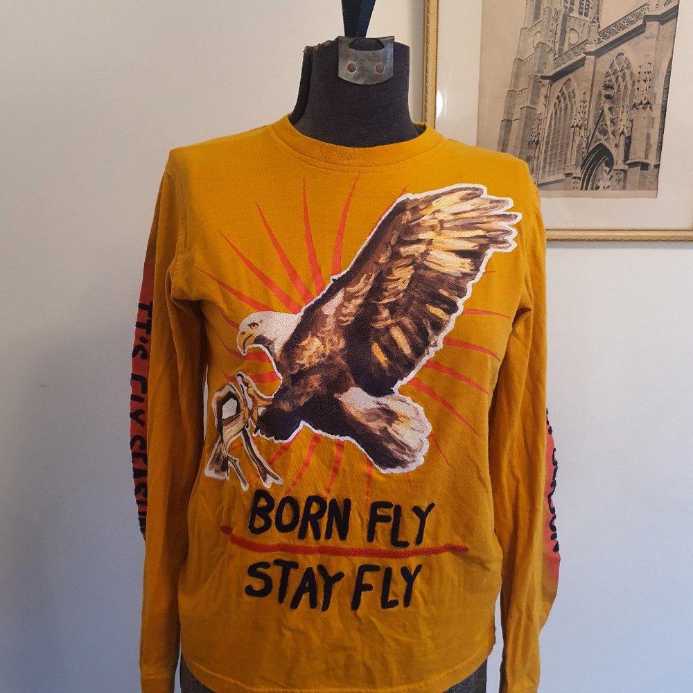 Rad Born Fly Mustard Eagle Bear Shirt